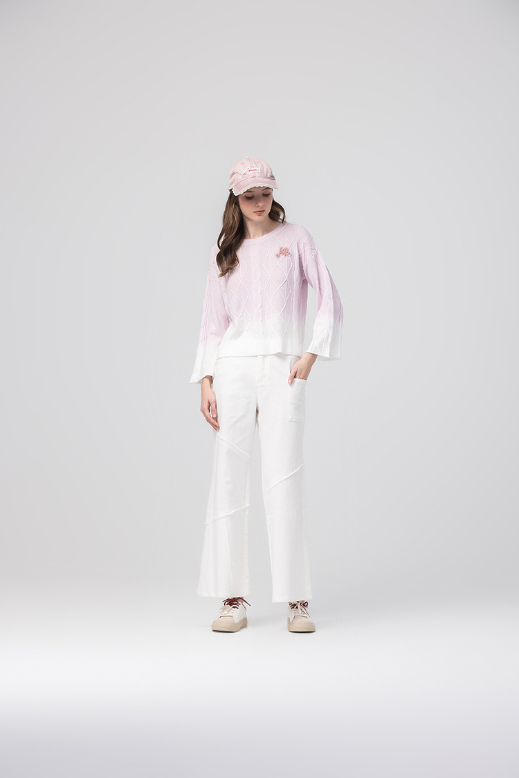 abito個性剪裁拼接寬褲