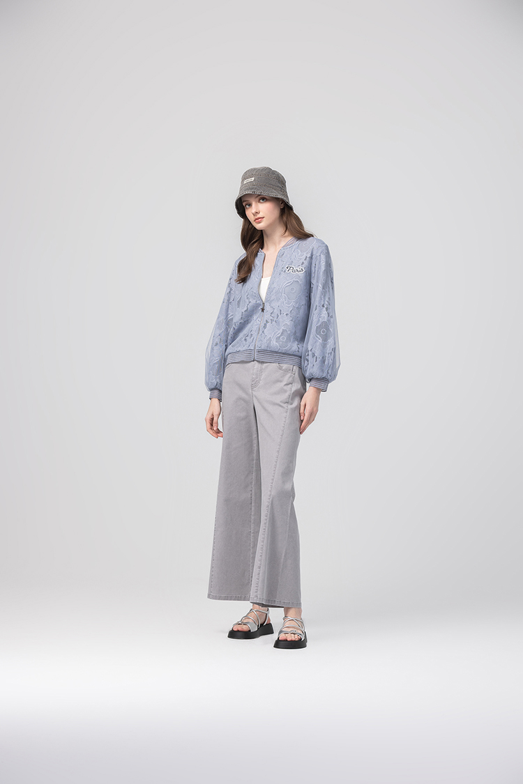 abito棉質直筒牛仔寬褲