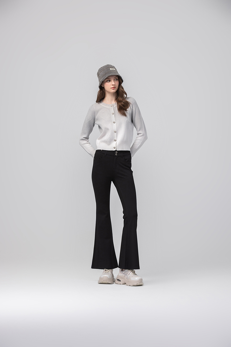 abito高腰雙釦喇叭褲