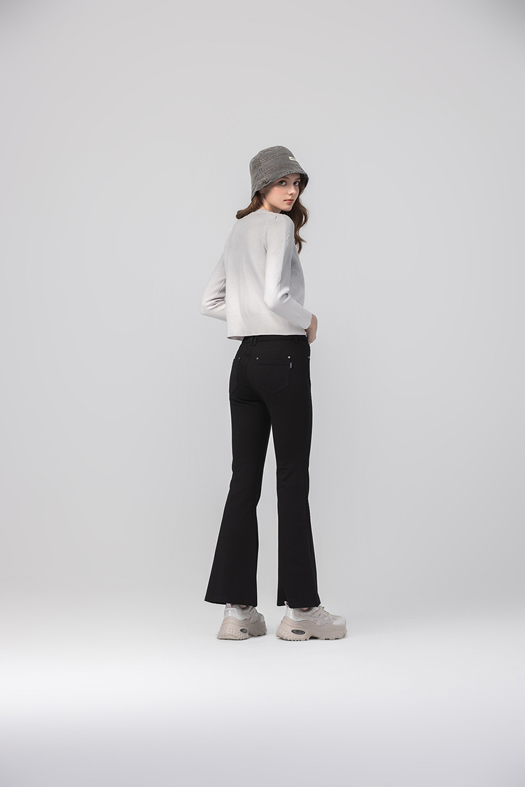 abito高腰雙釦喇叭褲