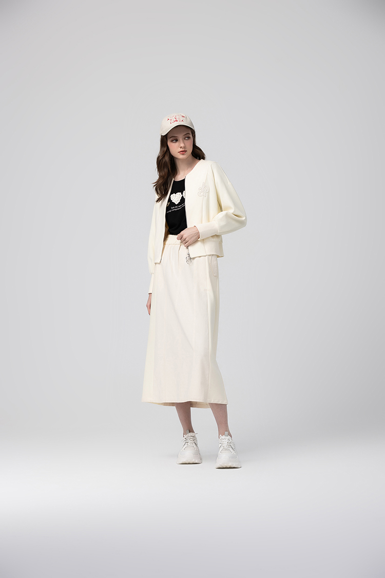 abito個性拼接牛仔裙