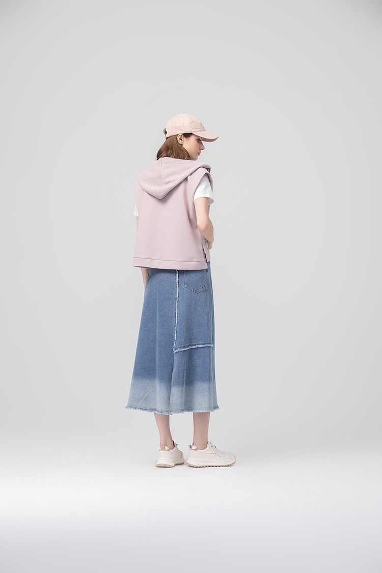 abito棉質漸層剪裁長裙