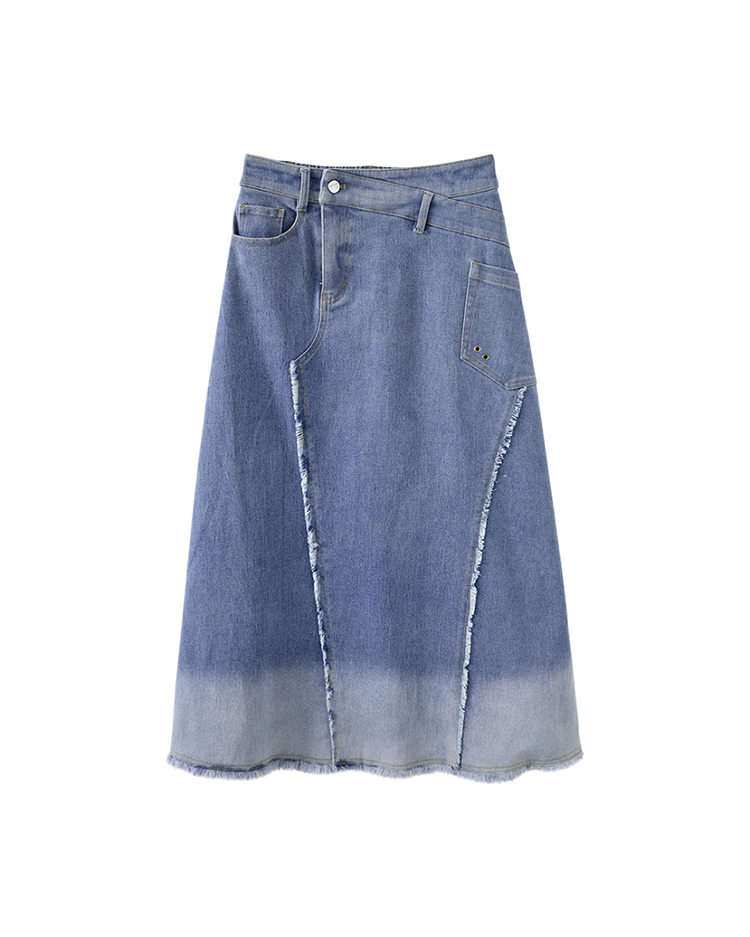 abito棉質漸層剪裁長裙