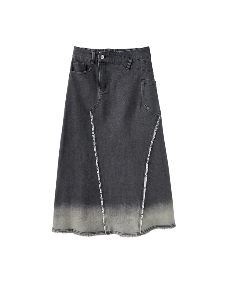 abito棉質漸層剪裁長裙