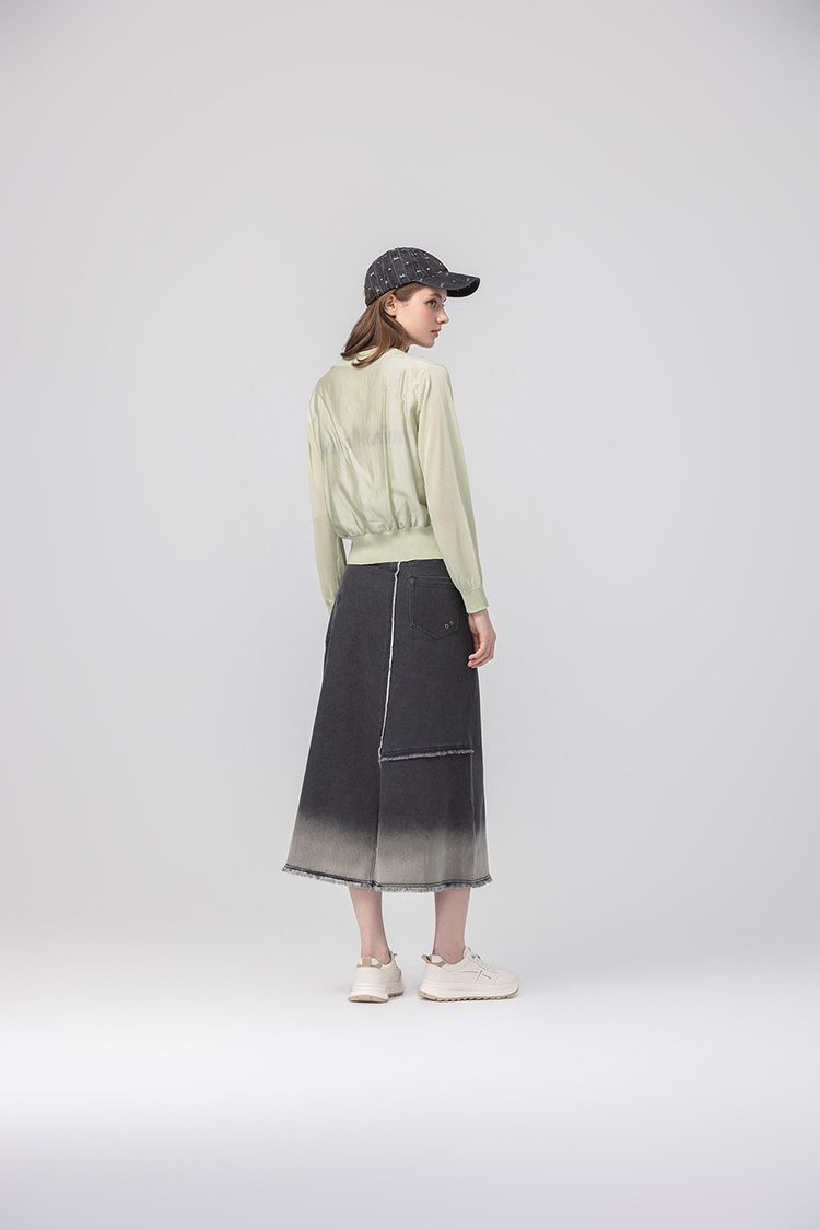 abito棉質漸層剪裁長裙