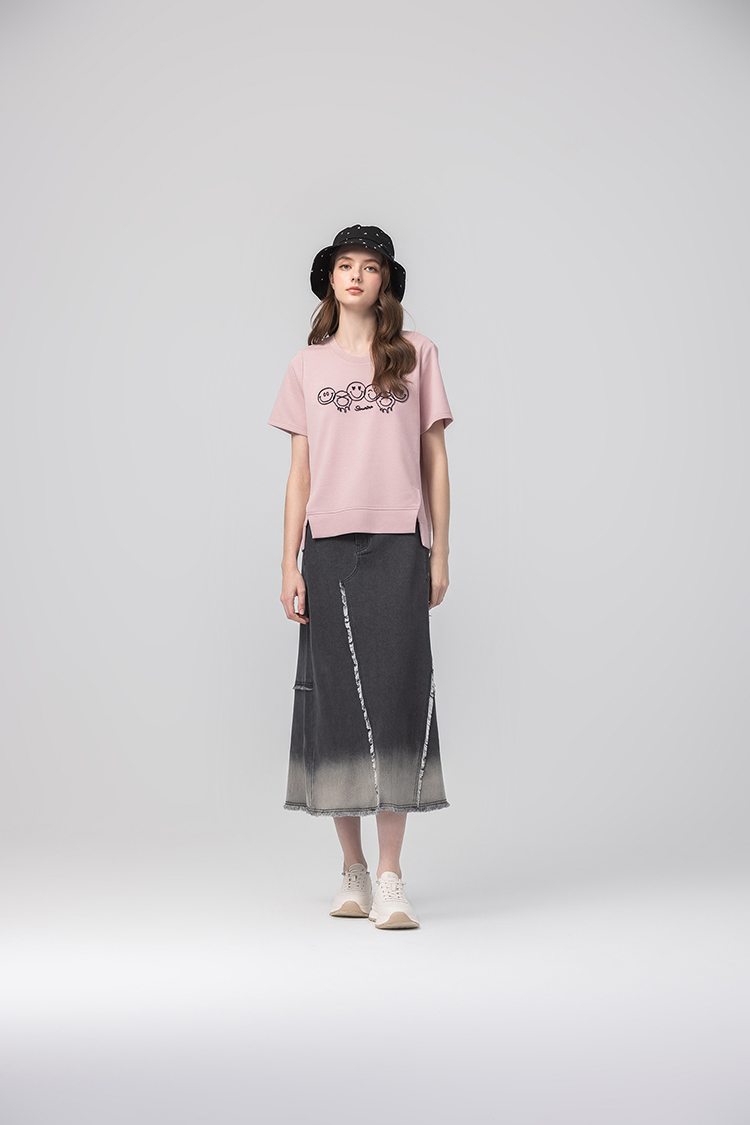 abito棉質漸層剪裁長裙