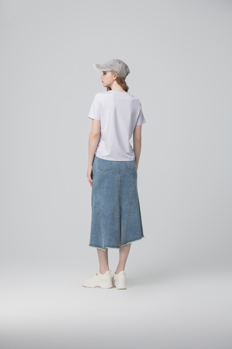 ABITO獨特個性拼接長裙