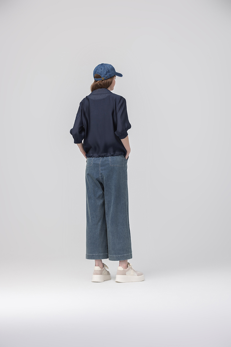 abitoV領排釦工裝牛仔連身褲