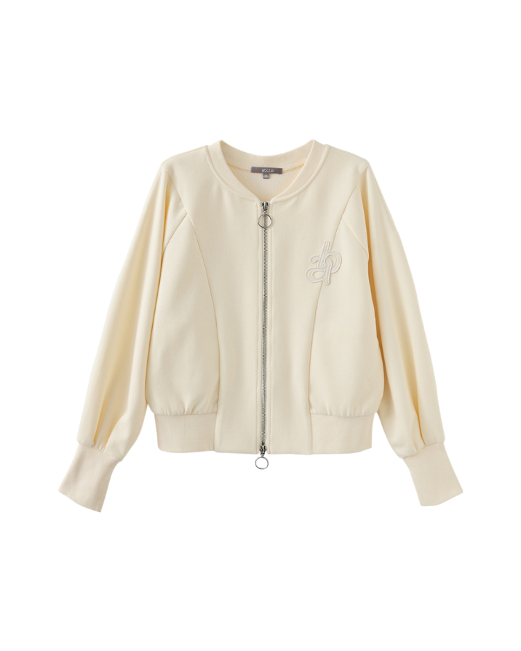 abito棉質布繡圓領外套