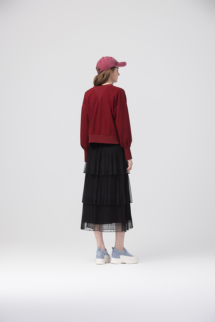 abito棉質布繡圓領外套