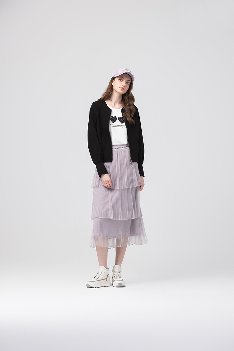 abito棉質布繡圓領外套