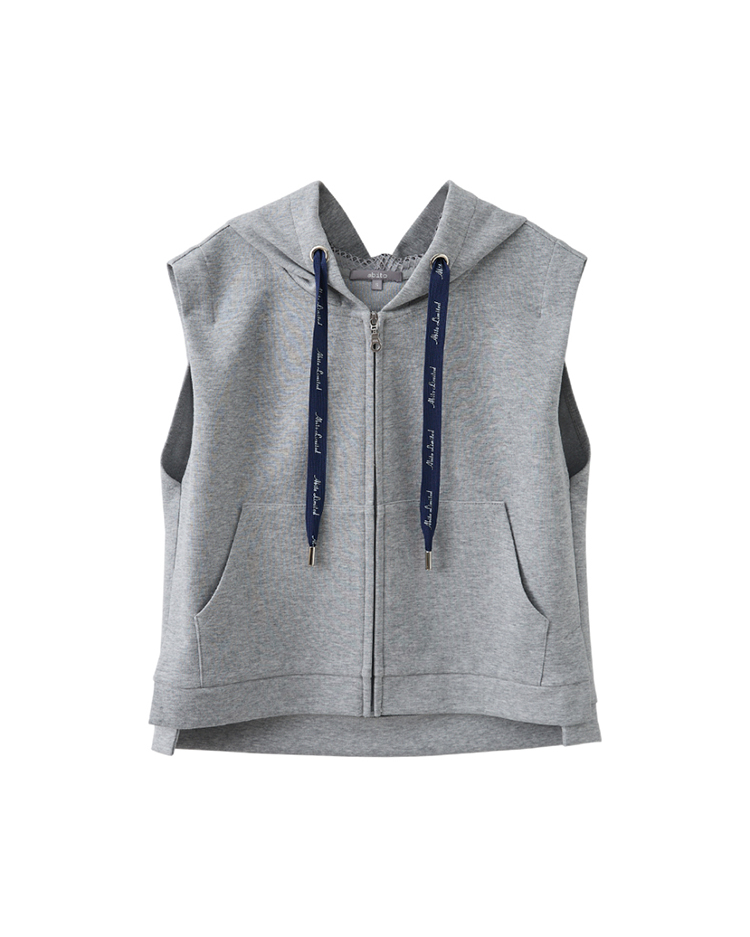 abito休閒連帽無袖拉鍊背心