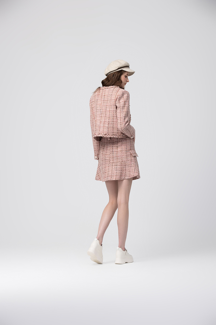 abito經典交織格紋外套