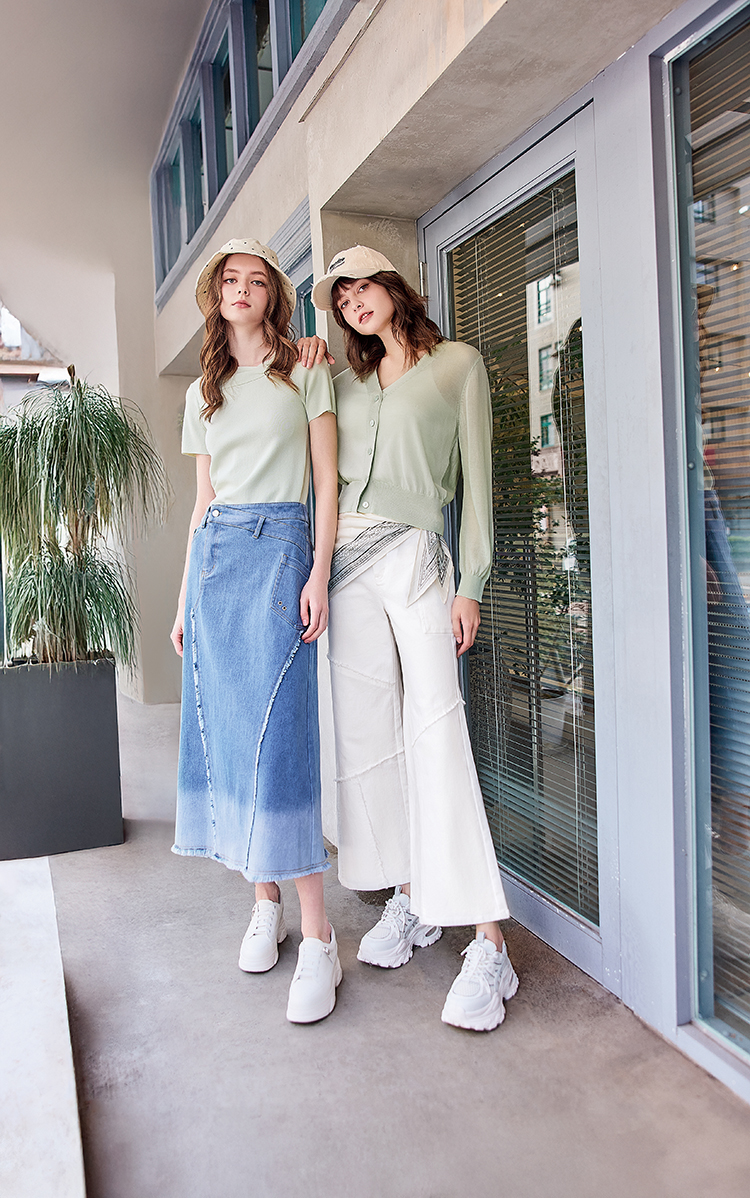 abito優雅扭結針織上衣