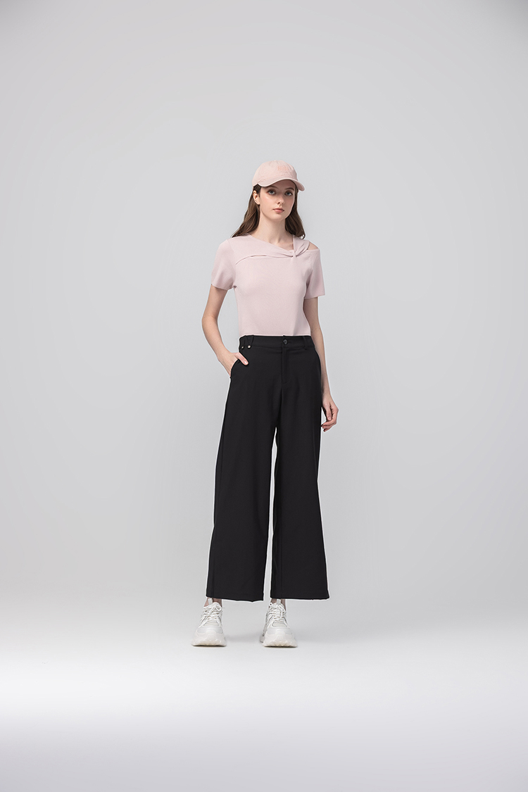 abito優雅扭結針織上衣