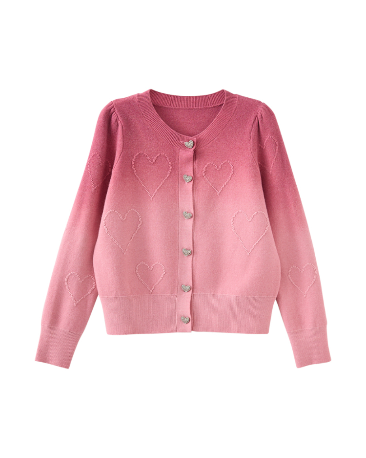 abito甜美愛心緹花外套