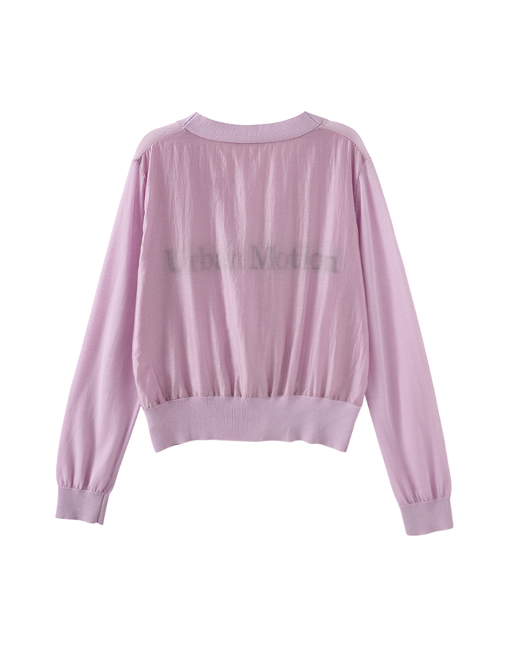 abito簡約素色V領針織外套