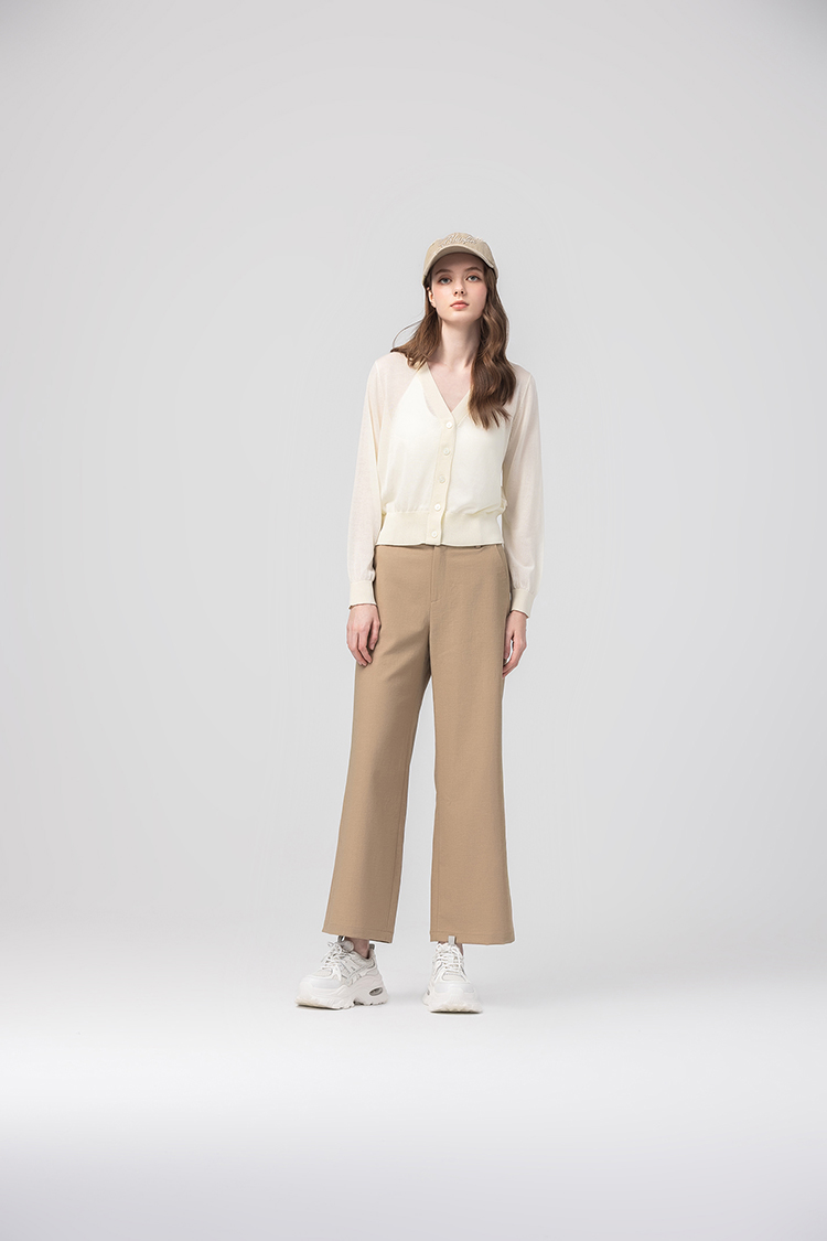 abito簡約素色V領針織外套