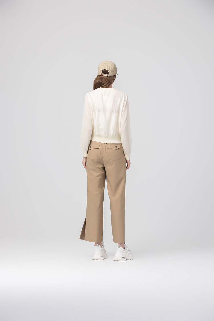 abito簡約素色V領針織外套