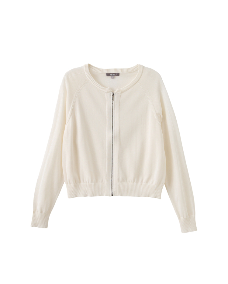 abito透膚網紗拼接針織外套