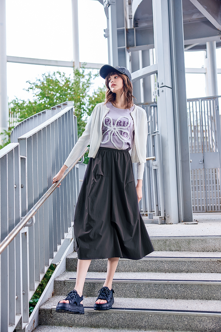 abito透膚網紗拼接針織外套