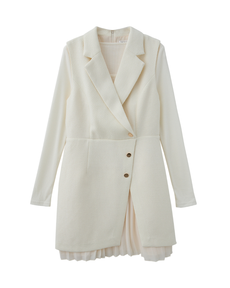 DITA低調奢華百褶洋裝-附內搭