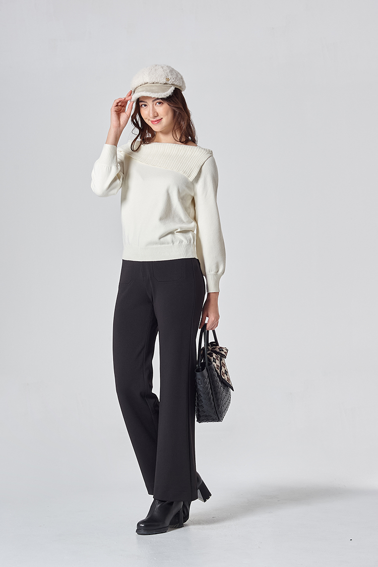 DITA多口袋修身小喇叭褲