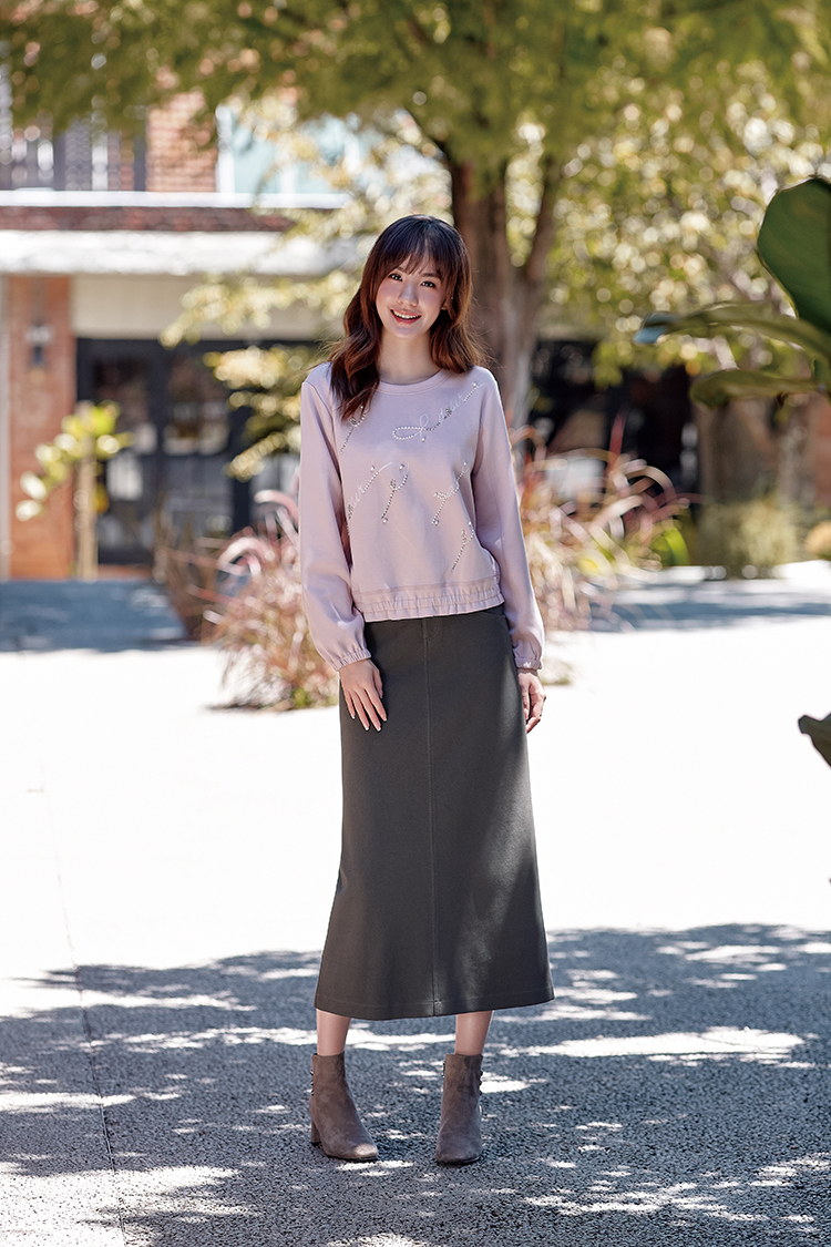 DITA氣質組織面鉛筆裙