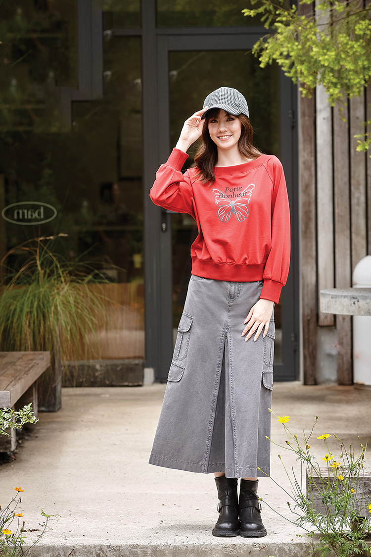 DITA兩穿式造型拉鍊工裝A字裙