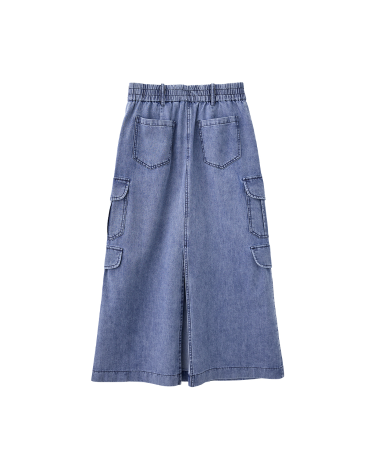 DITA兩穿式造型拉鍊工裝A字裙