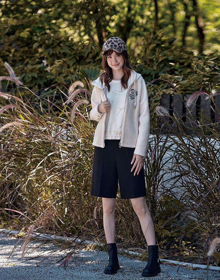 DITA異材質短毛拼接外套