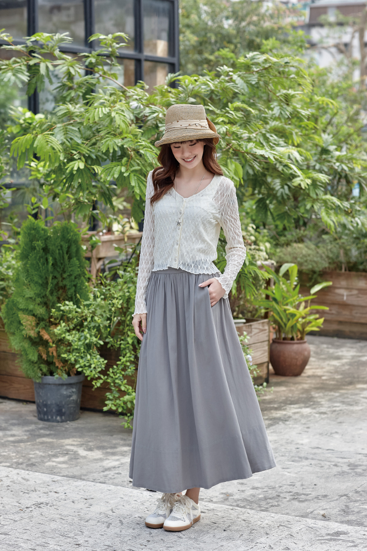 DITA浪漫開襟緹花上衣