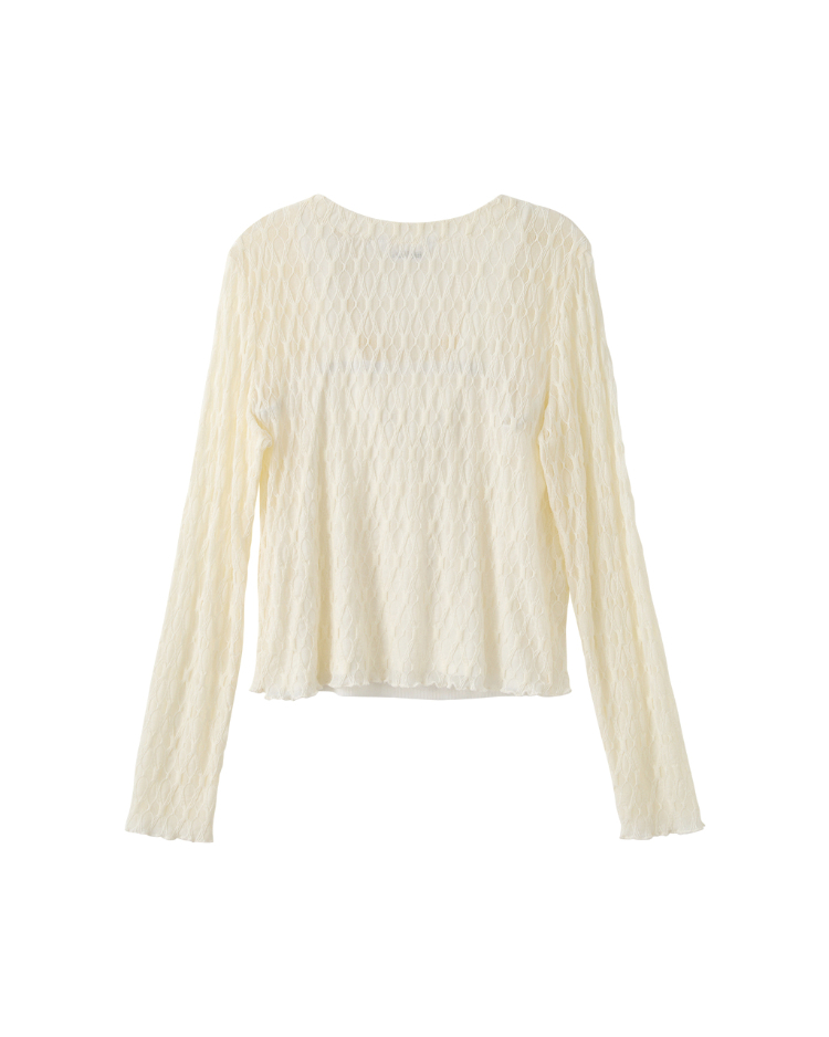 DITA浪漫開襟緹花上衣