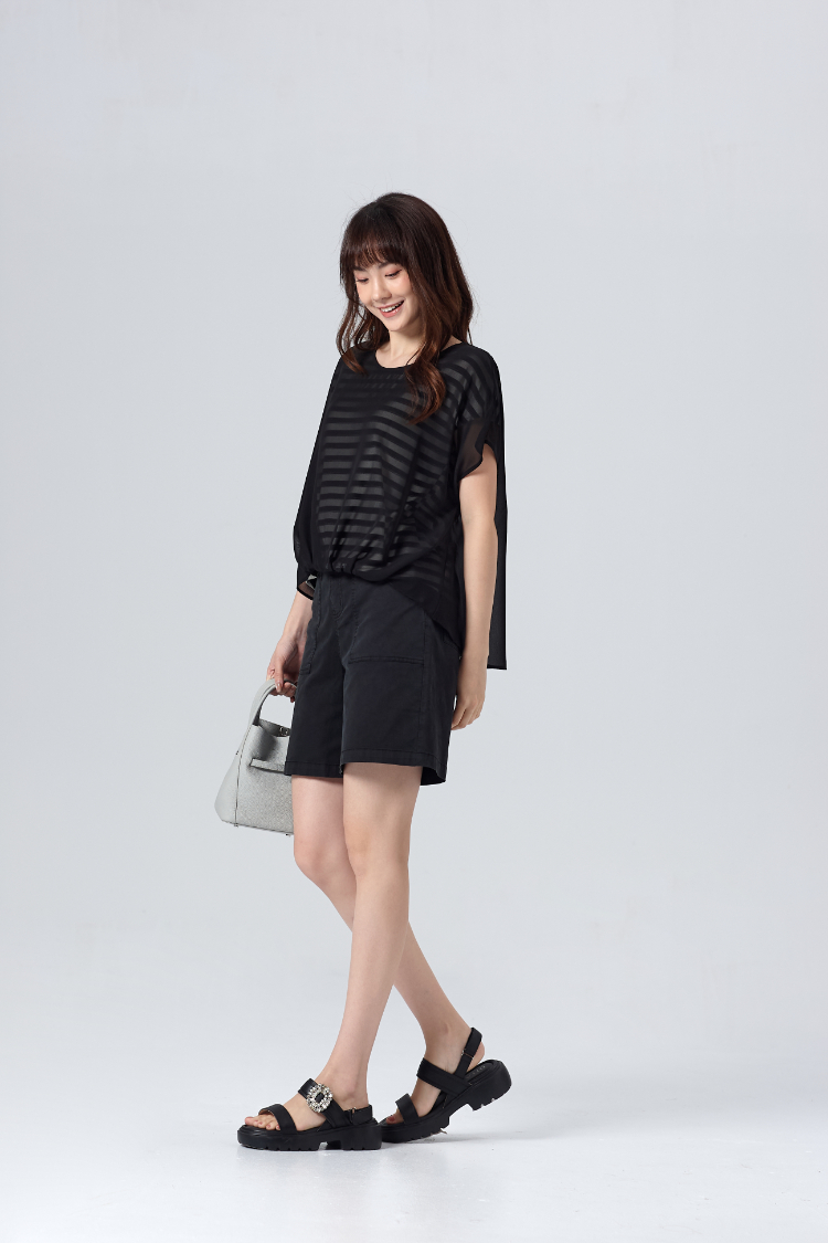 DITA條紋薄紗上衣