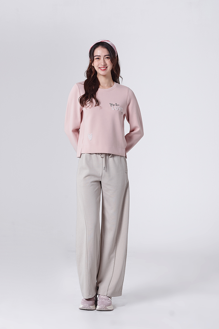 DITA愛心珠繡寬鬆版大學T