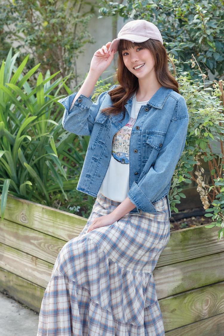 DITA趣味印花抽皺上衣