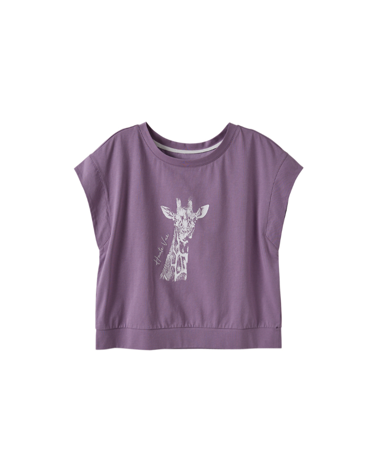 DITA長頸鹿印花法國袖上衣