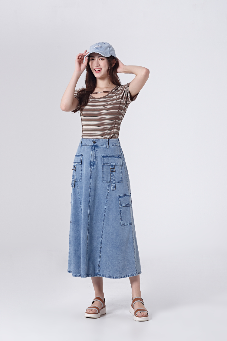 DITA條紋金屬裝飾上衣