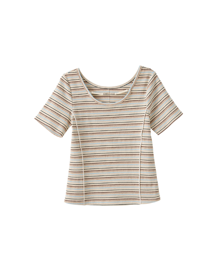 DITA條紋金屬裝飾上衣