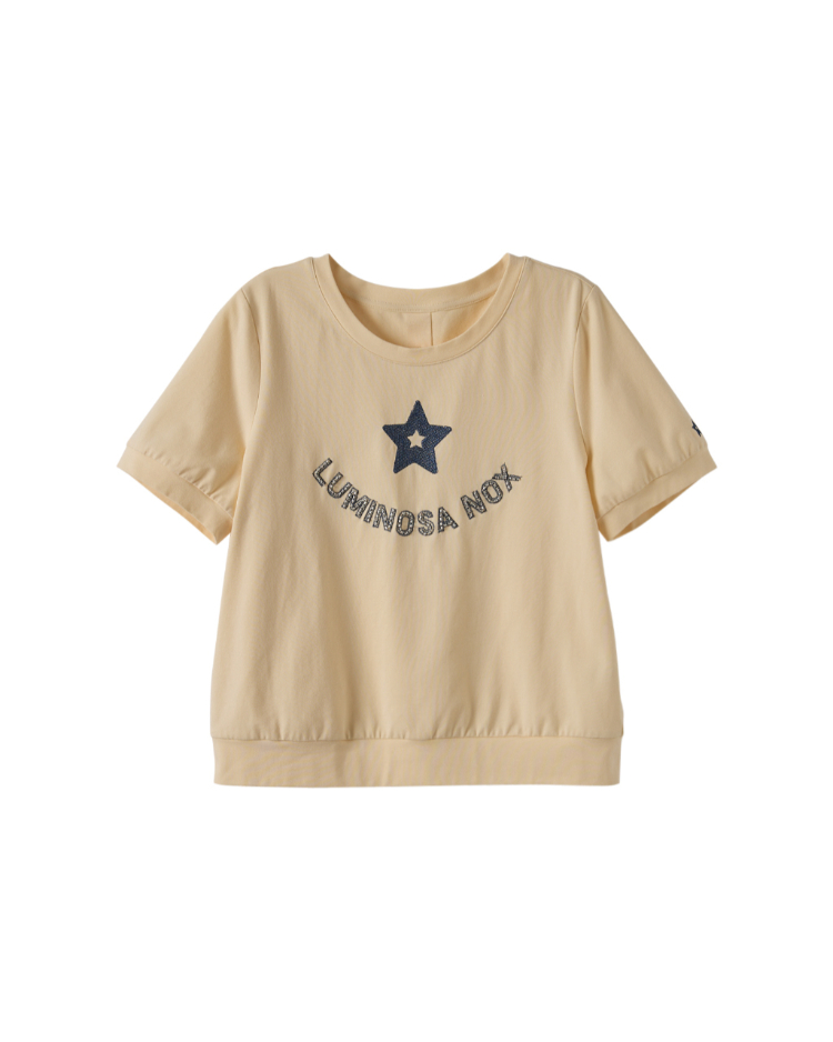 DITA特殊印花工藝縮口上衣