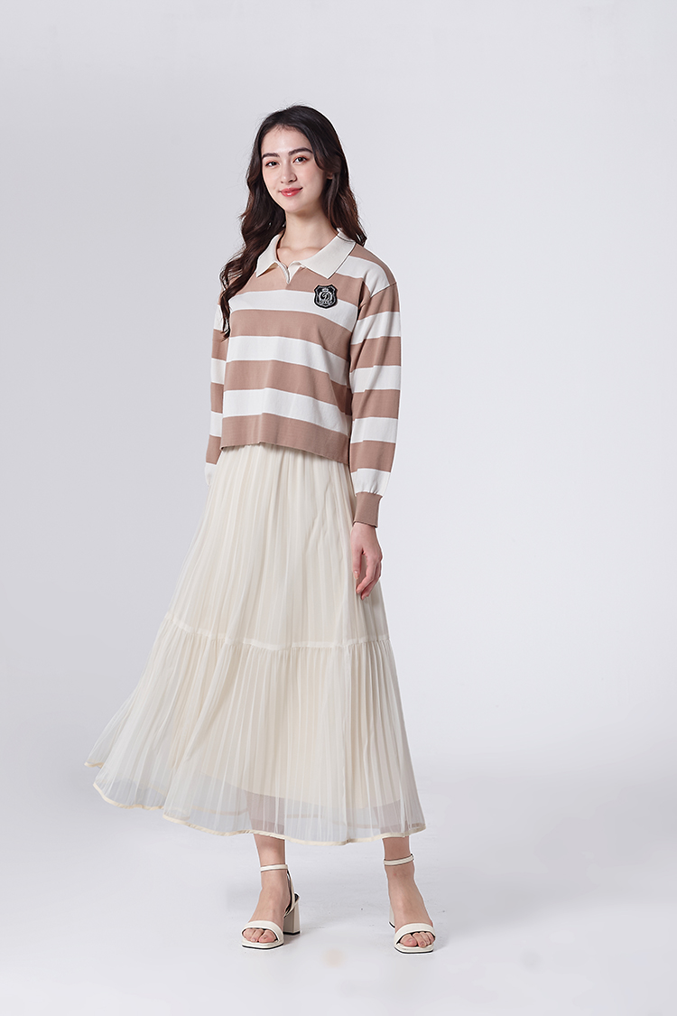 DITA氣質層次壓摺紗裙