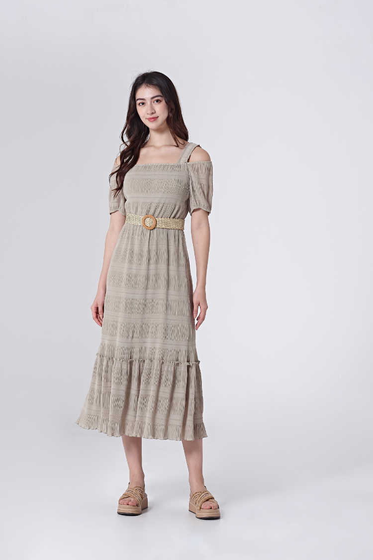 DITA日系甜美一字領吊帶洋裝