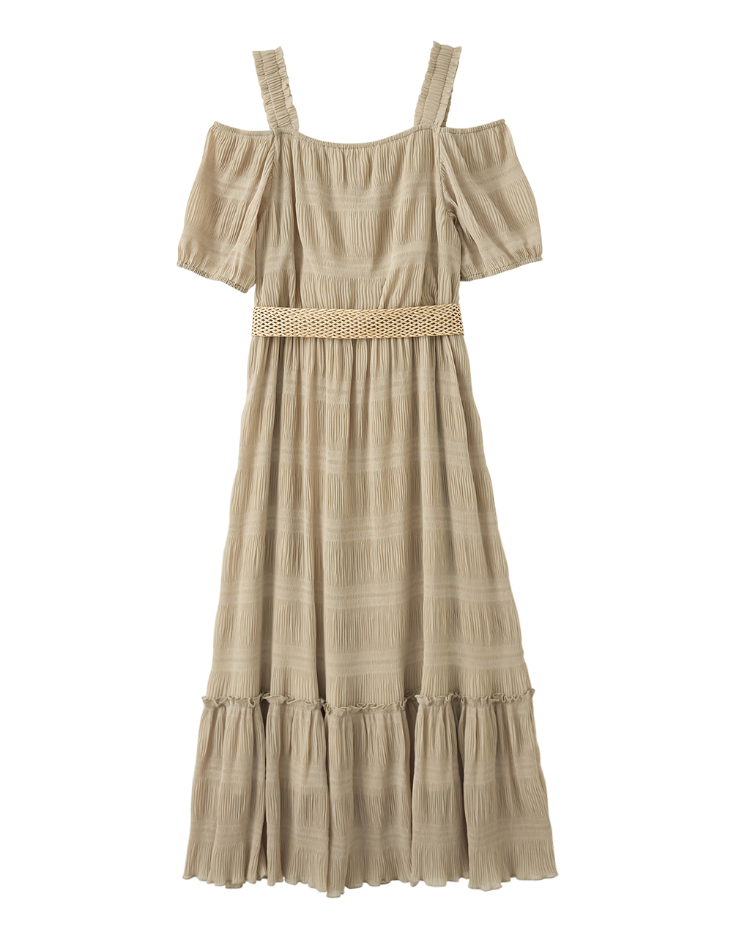 DITA日系甜美一字領吊帶洋裝