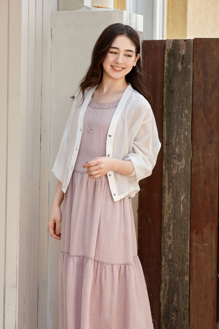 DITA水洗連身背心抽繩洋裝