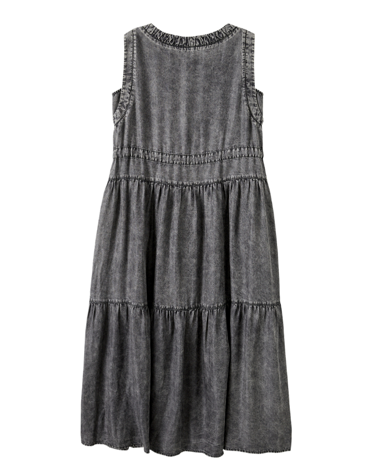 DITA水洗連身背心抽繩洋裝