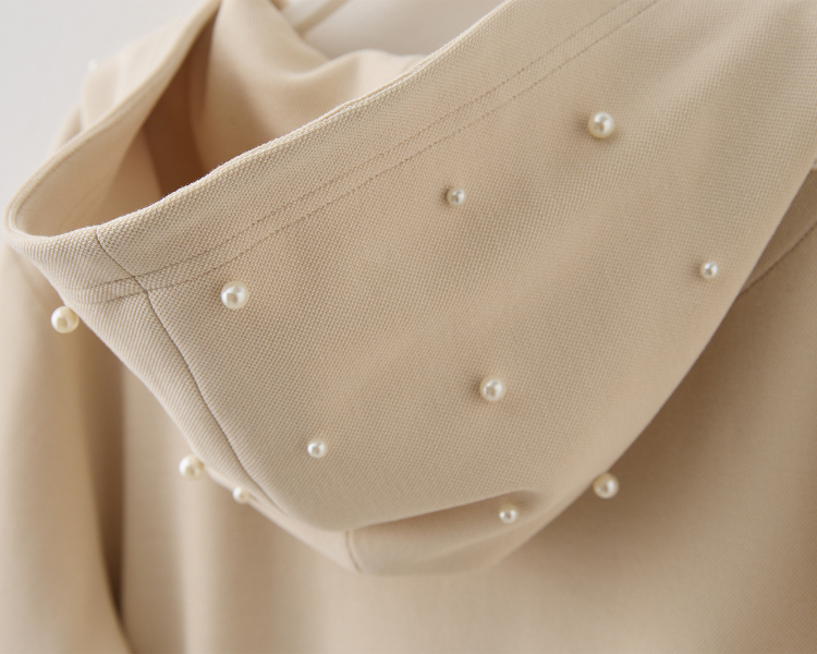 DITA珍珠細節連帽外套