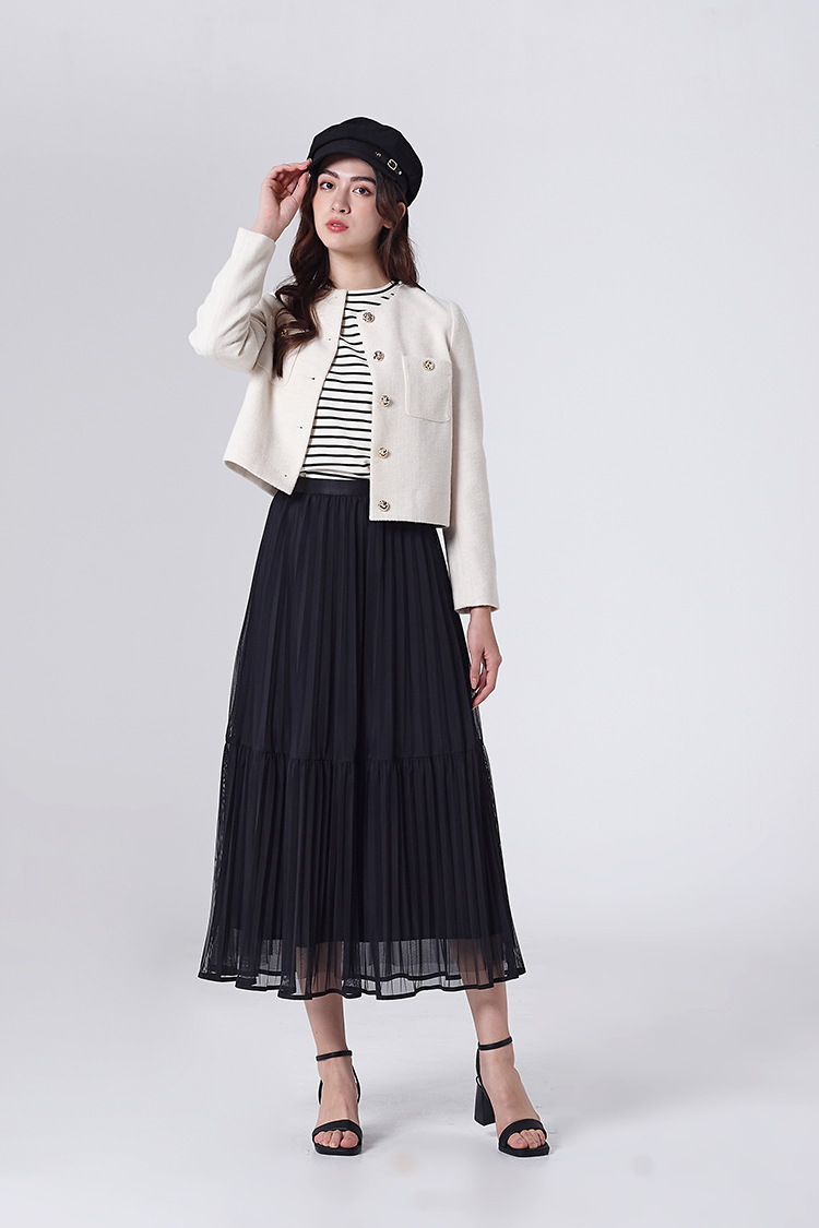 DITA韓系小香風毛呢短版外套