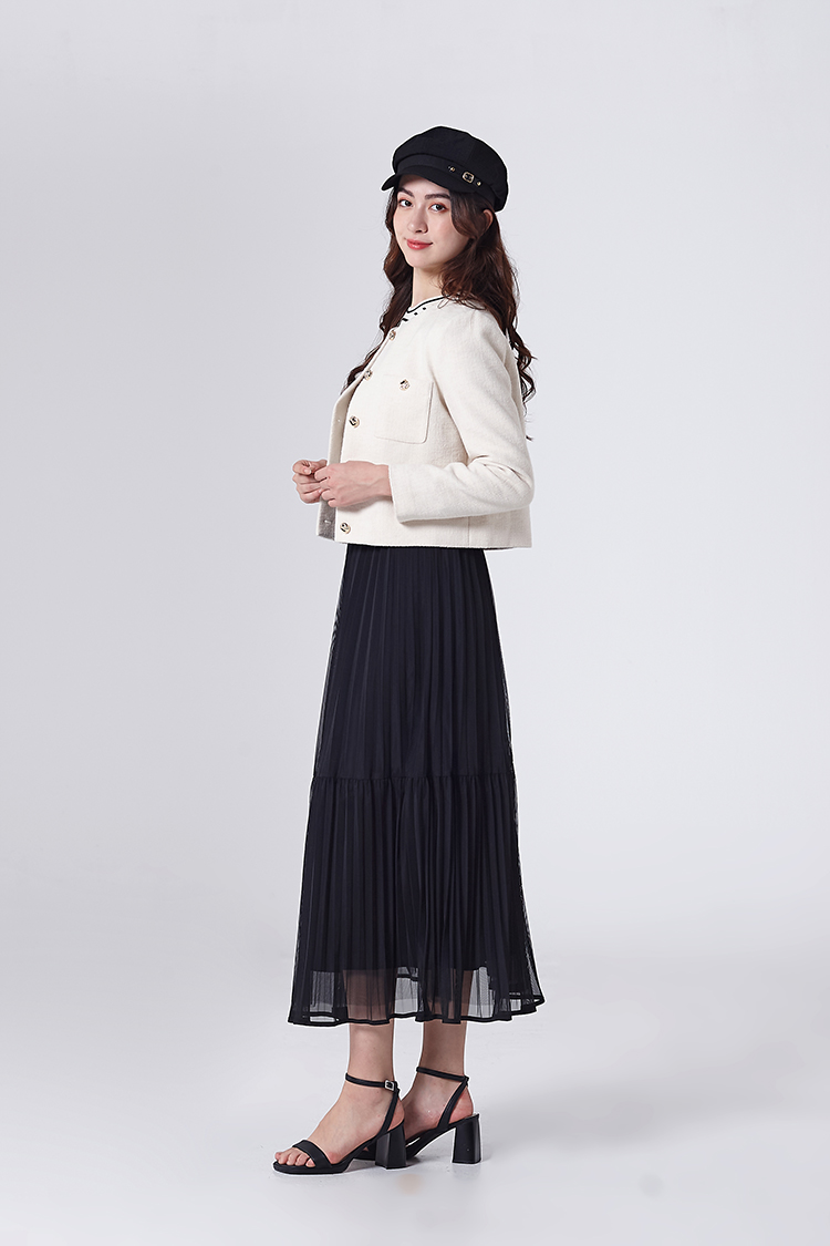 DITA韓系小香風毛呢短版外套