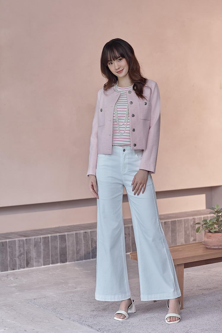 DITA韓系小香風毛呢短版外套