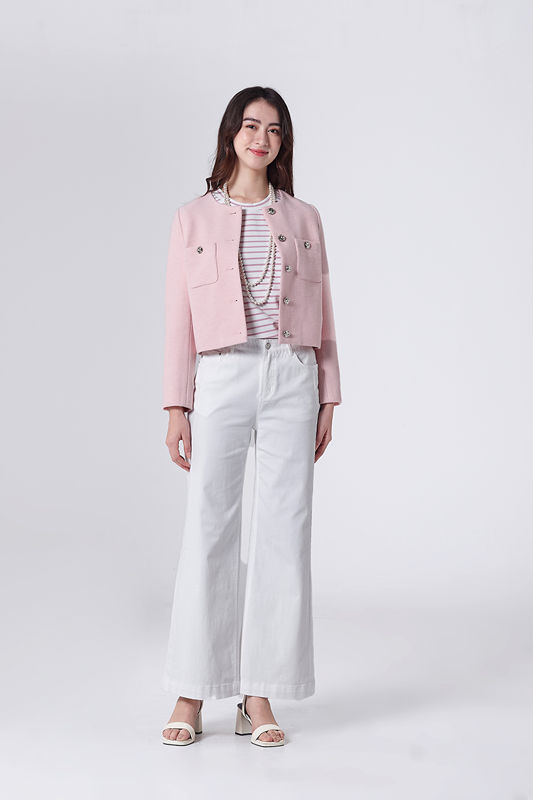 DITA韓系小香風毛呢短版外套